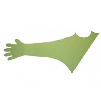 Gants à usage unique 120cm long, 50 pcs, vert