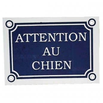 PLAQUE ATTENTION AU CHIEN