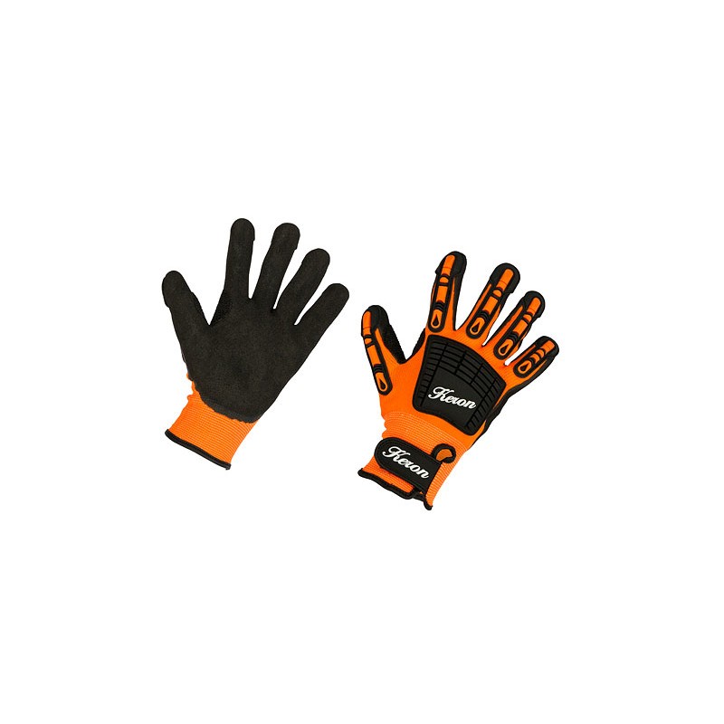 GANTS DE MECANIQUE T8 - noir/orange - Espace Pro Animaux