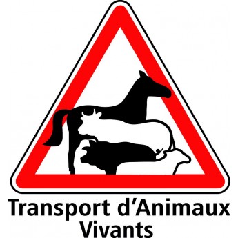 Panneau transport animaux vivants 20*20