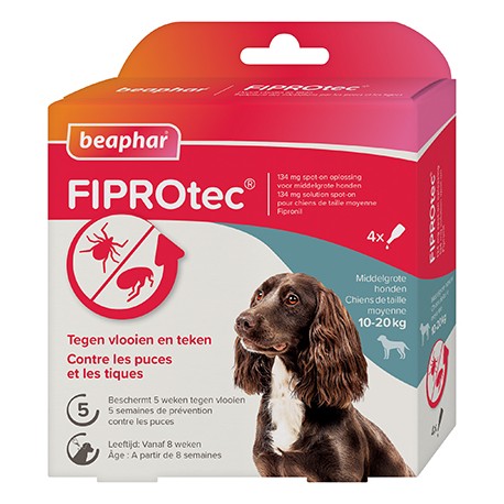 ANTIPARASITAIRE CHIEN MOYEN PIPETTE*4