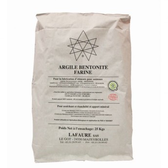 ARGILE BENTONITE POUDRE 25KG