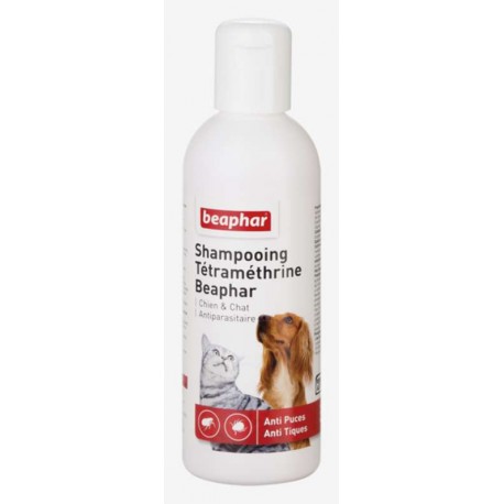 SHAMPOING PUCES ET TIQUES TETRAMETHRINE 200ml