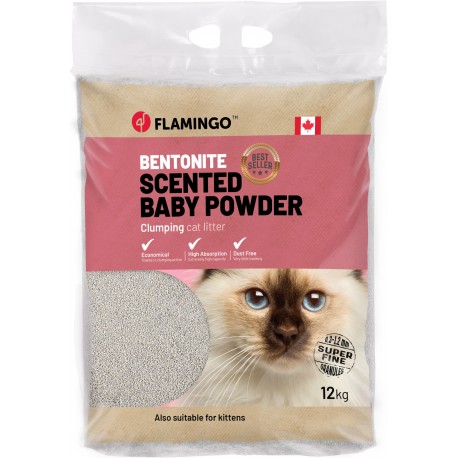 LITIERE CHAT BENTONITE 12KG SENTEUR POUDRE DE BEBE