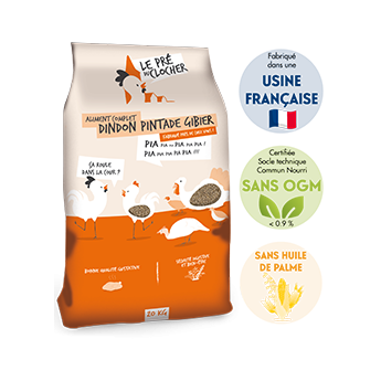 ALIMENT DINDON PINTADE GIBIER 20KG
