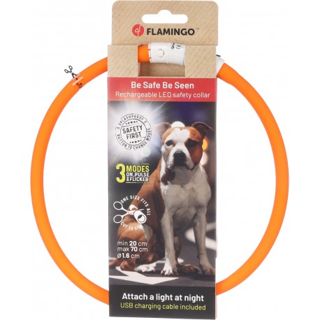 COLLIER LUMINEUX NERA VISIO ORANGE 20-70cm